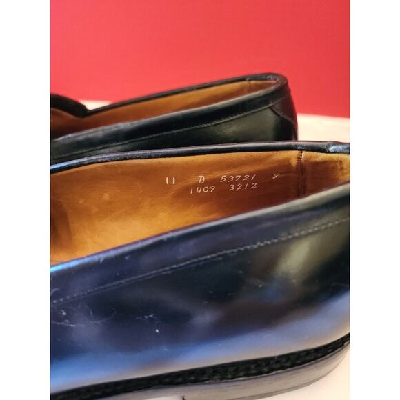 Allen Edmonds Newport Loafers Black Leather Tassel Apron Toe Slip On Shoes 11D main image 15
